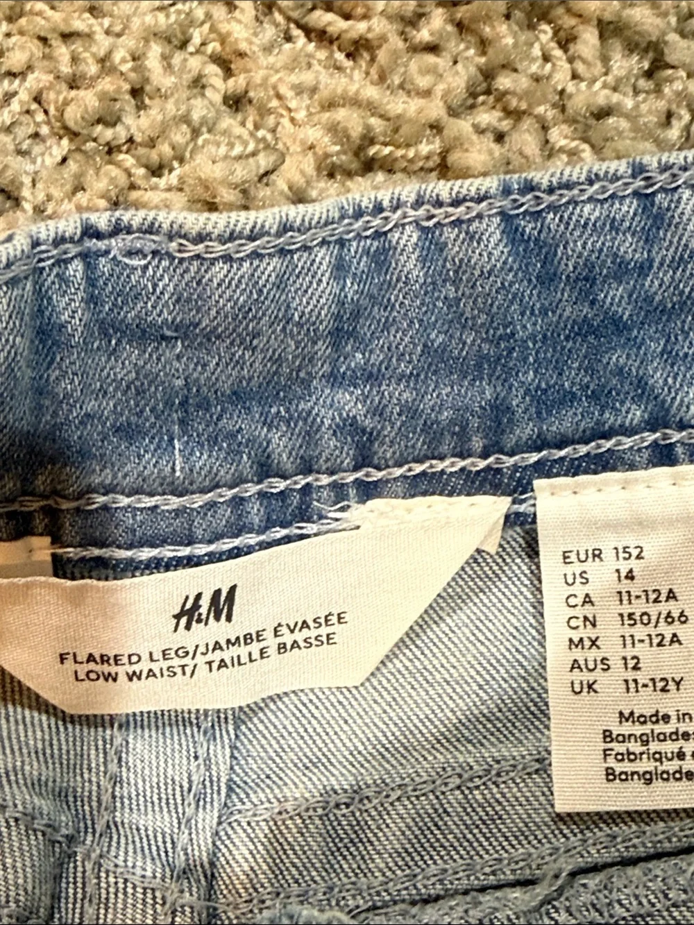 Girls H & M Flared Denim Jeans 14 NEW